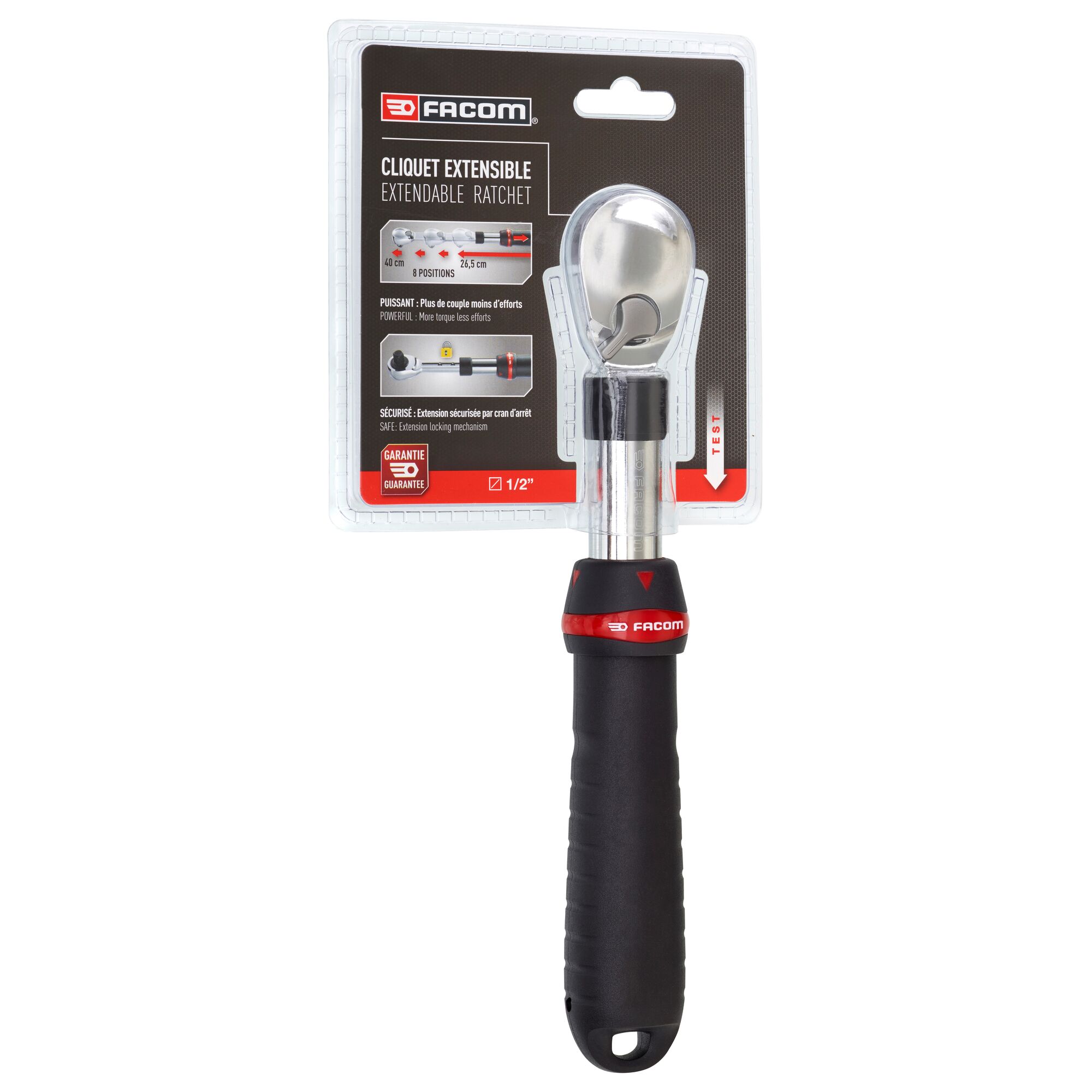 1/2 in. Extendable Pear-Head Ratchet | FACOM