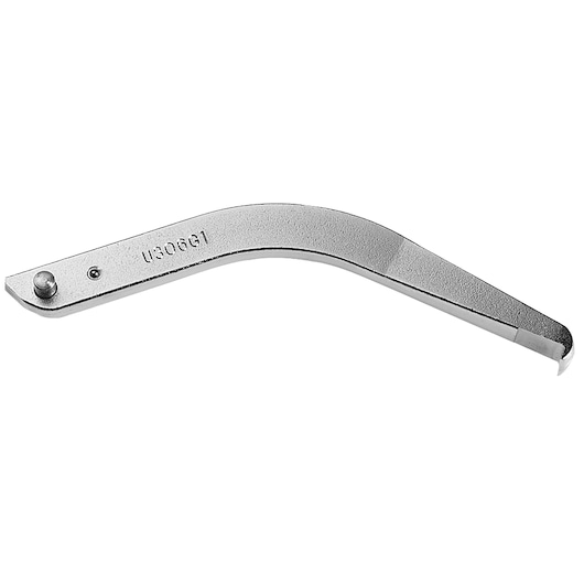 Facom U306G1 curved metal hook spanner tool, side view on white background.