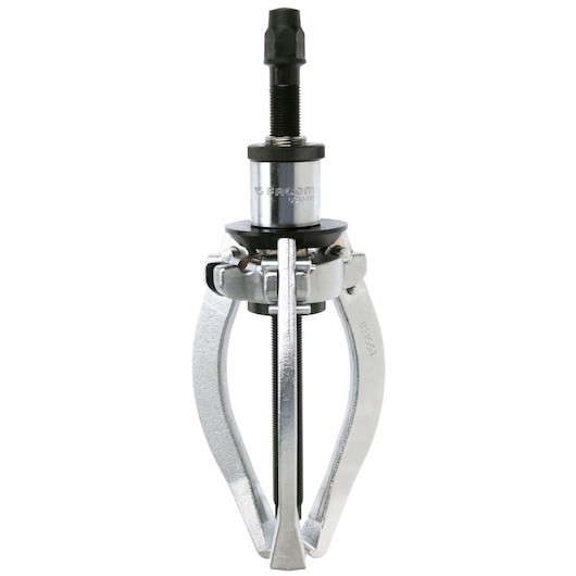 Facom U_310-170 three-jaw gear puller, silver metal, front angle photo on white background.
