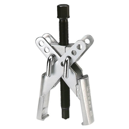 Facom U_35 two-arm gear puller, silver metal, front angle on white background.