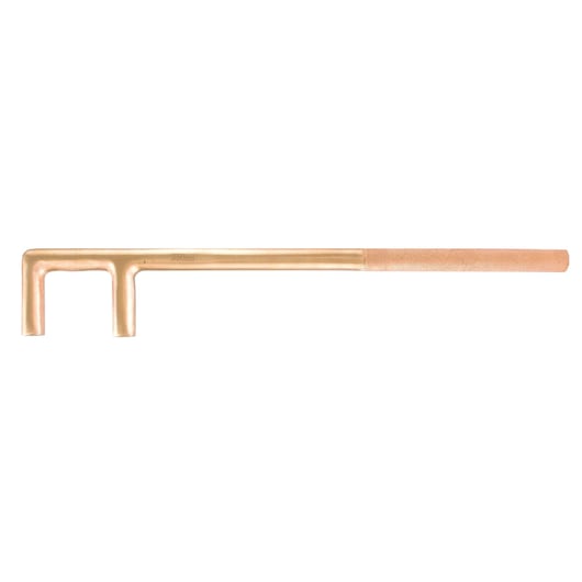 Facom VH30_200SR copper alloy insulated lockout key, side angle on white background.