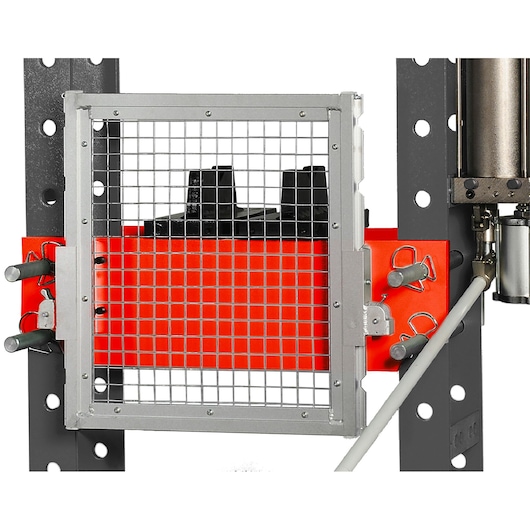 Facom W.PROTECT20 protective metal safety cage for workshop press, front view.
