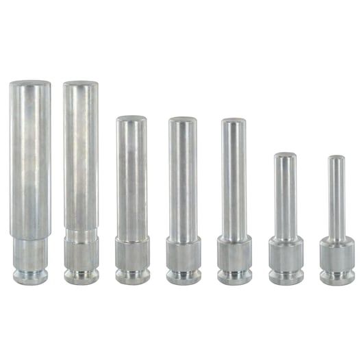 Set of 8 pushers, diameters 10 to 30 mm